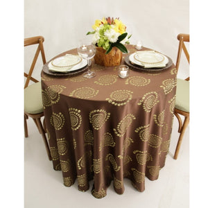 Oval Art Deco Jacquard Tablecloth