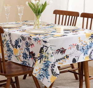 Rectangular Blossom Floral Tablecloth