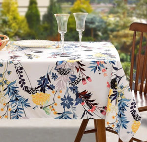 Rectangular Blossom Floral Tablecloth