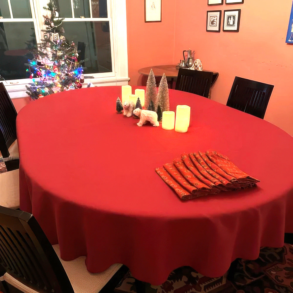 Spun Poly Oval Tablecloth