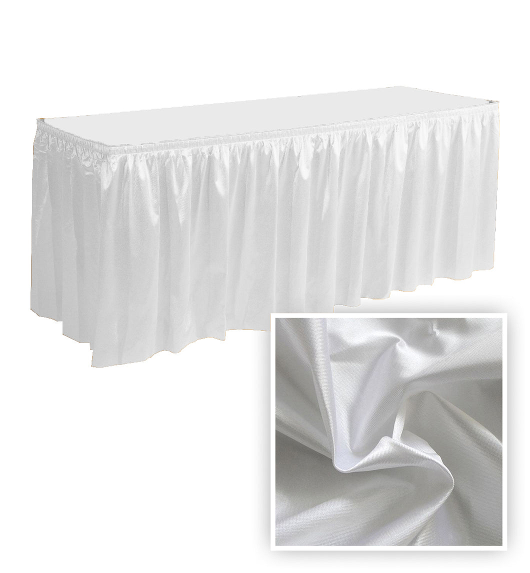 Poly Knit Table Skirt Shirred Pleat