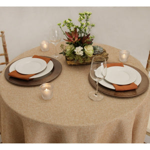 Round Mirage Basketweave Table Linen