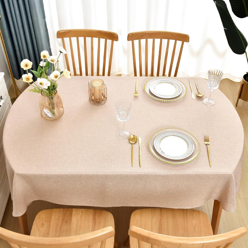 Oval English Linen Tablecloth