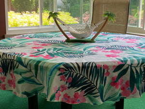 Round Floral Tablecloths