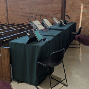 Rectangular Fitted Tablecloth Demo Height 36" & 42" Poly Premier