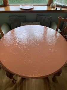 Clear Vinyl Round Fitted Tablecloth With Elastic