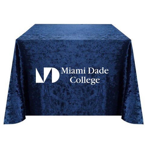 Square Custom Printed Table Throw - All Over Print, Velvet