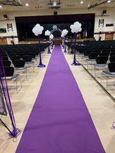 graduation aisle runner at an acadamy