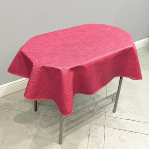 Oval Vinyl Tablecloth With Flannel Backing, High End - Premier Table Linens