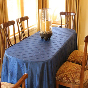 Oval Bombay Pintuck Tablecloth