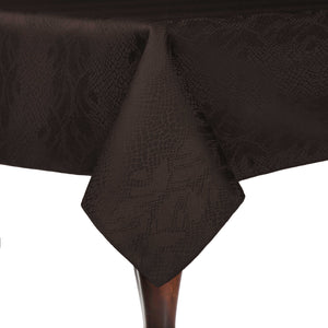 Chocolate 60" x 120" Rectangular Kenya Damask Tablecloth
