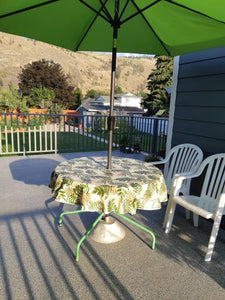 outdoor vinyl tablecloth with umbrella hole