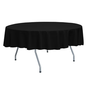 Black 72" Round Majestic Tablecloth