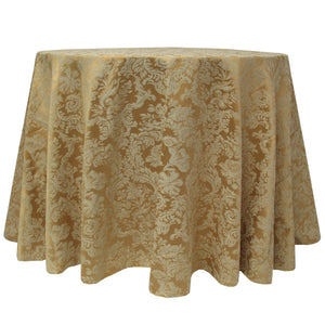 Dijon 102" Round Miranda Damask Tablecloth