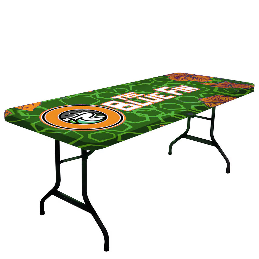Custom Printed Rectangular Spandex Table Topper With Elastic