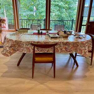 Oval Oilcloth Tablecloth
