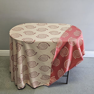 Oval Art Deco Jacquard Tablecloth