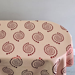 Oval Art Deco Jacquard Tablecloth