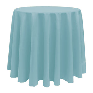 Aqua 120" Round Poly Premier Tablecloth