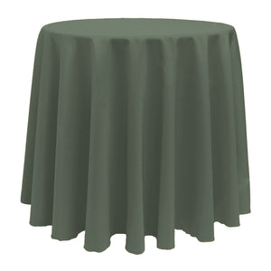 Army Green 132" Round Poly Premier Tablecloth