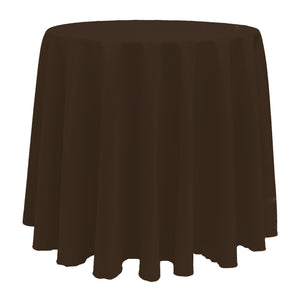 Chocolate 60" Round Poly Premier Tablecloth