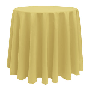 Cornsilk 120" Round Poly Premier Tablecloth