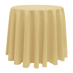 Honey 120" Round Poly Premier Tablecloth