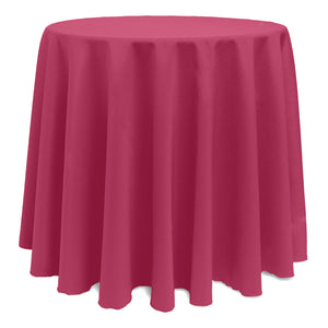 Hot Pink 120" Round Poly Premier Tablecloth