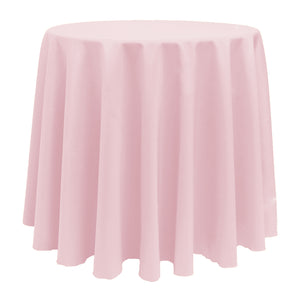 Ice Pink 120" Round Poly Premier Tablecloth Outlet