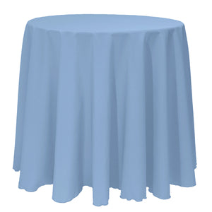 Light Blue 120" Round Poly Premier Tablecloth