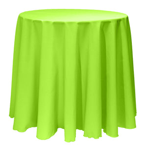 Neon Green 120" Round Poly Premier Tablecloth