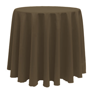 Olive 132" Round Poly Premier Tablecloth