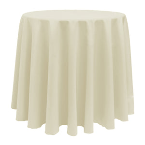 Oyster 72" Round Poly Premier Tablecloth