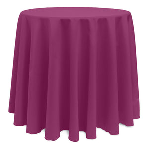 Raspberry 120" Round Poly Premier Tablecloth