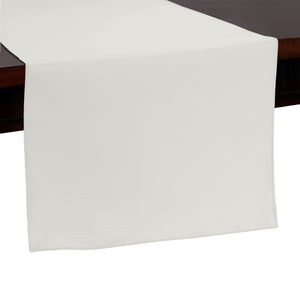 Ivory 30" x 60" Poly Premier Table Runner, Rectangular Tablecloth