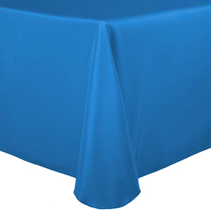 Cobalt 90" x 132" Rectangular Poly Premier Tablecloth