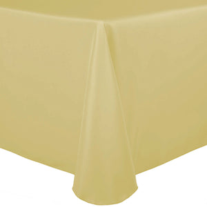 Cornsilk 60" x 120" Rectangular Poly Premier Tablecloth