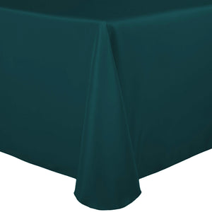 Teal 90" x 156" Rectangular Poly Premier Tablecloth