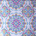 Round Oilcloth Fitted Tablecloth, Fitted Table Topper With Elastic