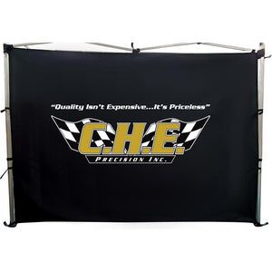 Custom printed backdrop C.H.E