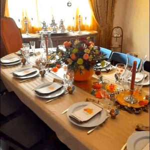 Poly Stripe Oval Tablecloth