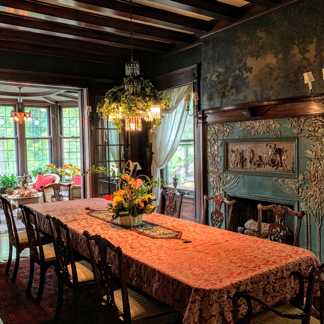 Rectangular Miranda Damask Tablecloth