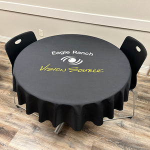 Round Custom Printed Table Throw - 1 or 2 Color Print