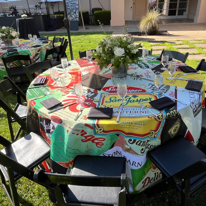 Express Full Color Logo Printed Tablecloths | Premier Table Linens