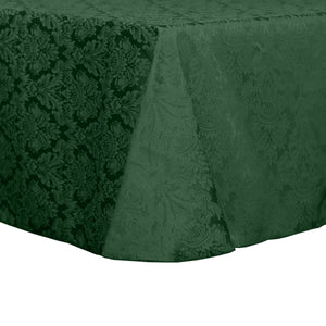Hunter 90" x 132" Rectangular Saxony Damask Tablecloth