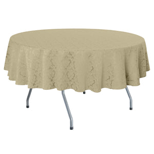 Cafe 102" Round Saxony Damask Tablecloth