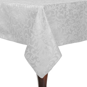 White 54" x 54" Square Somerset Damask Tablecloth