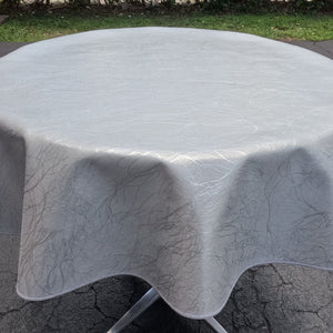 Round Vinyl Tablecloth With Flannel Backing, High End