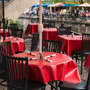 Square Vinyl Tablecloth With Flannel Backing