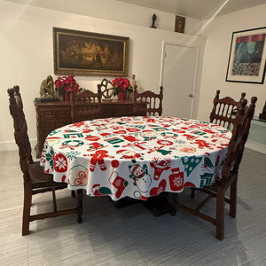 Oval Christmas Tablecloth